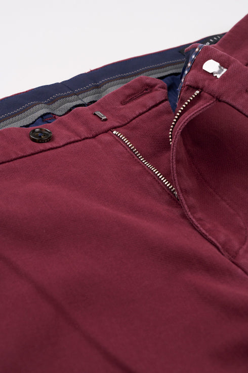 Cashmere Feel Stretch Pants - Dark Red